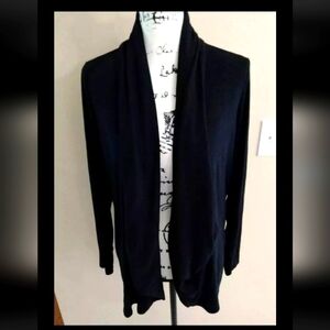 J Jill Pure Jill Black Cardigan Sz L